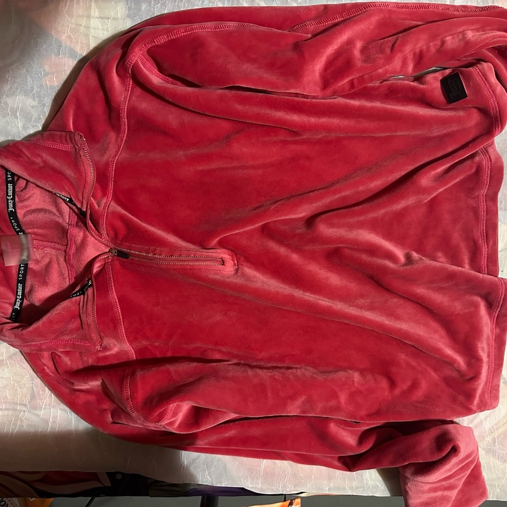 Juicy couture half zip velour sweatshirt